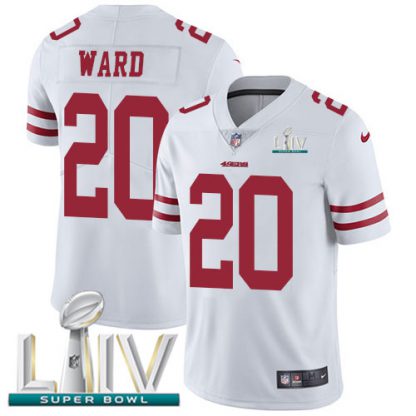 Nike San Francisco 49ers #20 Jimmie Ward White Super Bowl LIV 2020 Youth Stitched NFL Vapor Untouchable Limited Jersey