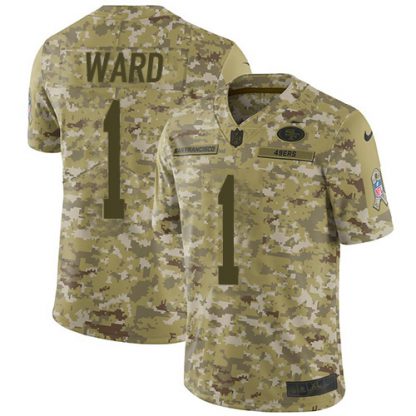 Nike San Francisco 49ers #1 Jimmie Ward Camo Men's Stitched NFL Limited 2018 Salute To Service Jersey