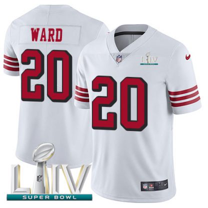 Nike San Francisco 49ers #20 Jimmie Ward White Super Bowl LIV 2020 Rush Men's Stitched NFL Vapor Untouchable Limited Jersey