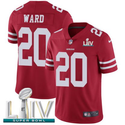 Nike San Francisco 49ers #20 Jimmie Ward Red Super Bowl LIV 2020 Team Color Men's Stitched NFL Vapor Untouchable Limited Jersey