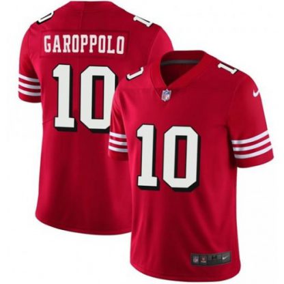 Nike San Francisco 49ers #10 Jimmy Garoppolo Red Team Color Youth Stitched NFL Vapor Untouchable Limited II Jersey