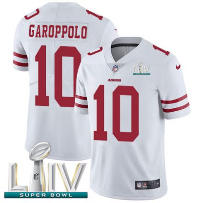 Nike San Francisco 49ers #10 Jimmy Garoppolo White Super Bowl LIV 2020 Youth Stitched NFL Vapor Untouchable Limited Jersey