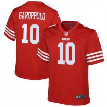 San Francisco San Francisco 49ers #10 Jimmy Garoppolo Scarlet Youth 2022-23 Nike NFL Game Jersey