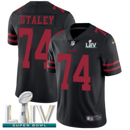 Nike San Francisco 49ers #74 Joe Staley Black Super Bowl LIV 2020 Alternate Youth Stitched NFL Vapor Untouchable Limited Jersey
