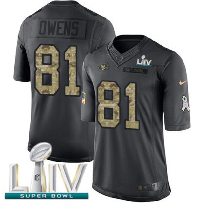 Nike San Francisco 49ers #81 Jordan Matthews Black Super Bowl LIV 2020 Men's Stitched NFL Limited 2016 Salute to Service Jersey