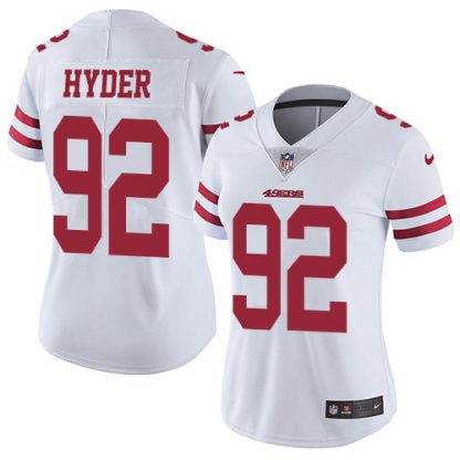 Nike San Francisco 49ers #92 Kerry Hyder White Women's Stitched NFL Vapor Untouchable Limited Jersey