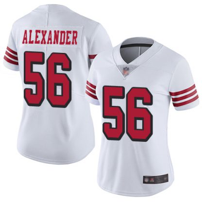 Nike San Francisco 49ers #56 Kwon Alexander White Rush Women's Stitched NFL Vapor Untouchable Limited Jersey