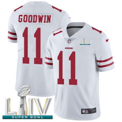 Nike San Francisco 49ers #11 Marquise Goodwin White Super Bowl LIV 2020 Youth Stitched NFL Vapor Untouchable Limited Jersey