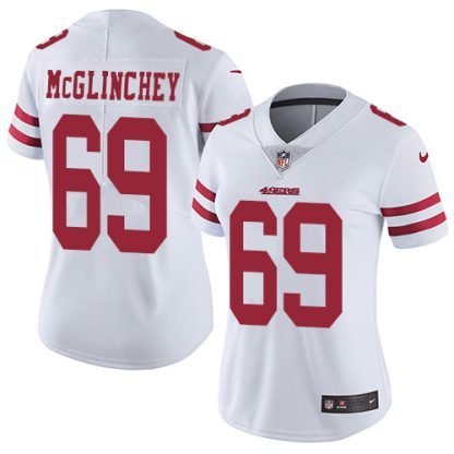 Nike San Francisco 49ers #69 Mike McGlinchey White Women's Stitched NFL Vapor Untouchable Limited Jersey