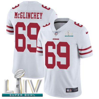 Nike San Francisco 49ers #69 Mike McGlinchey White Super Bowl LIV 2020 Youth Stitched NFL Vapor Untouchable Limited Jersey