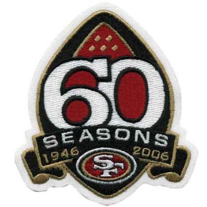 Stitched San Francisco San Francisco 49ers 60th Season Jersey Patch (2006)