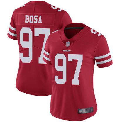 Nike San Francisco 49ers #97 Nick Bosa Red Team Color Women's Stitched NFL Vapor Untouchable Limited Jersey