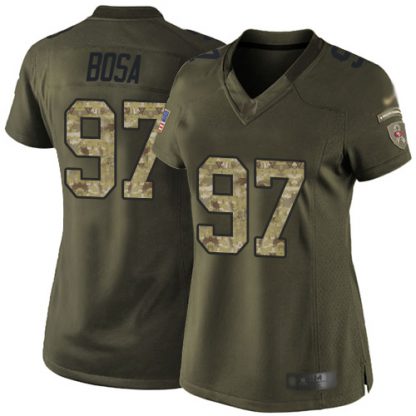 Nike San Francisco 49ers #97 Nick Bosa Green Women's Stitched NFL Limited 2015 Salute to Service Jersey
