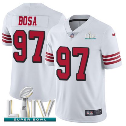 Nike San Francisco 49ers #97 Nick Bosa White Super Bowl LIV 2020 Rush Youth Stitched NFL Vapor Untouchable Limited Jersey