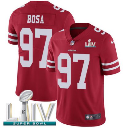 Nike San Francisco 49ers #97 Nick Bosa Red Super Bowl LIV 2020 Team Color Youth Stitched NFL Vapor Untouchable Limited Jersey
