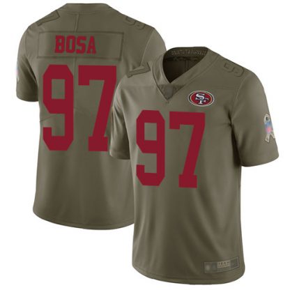 Nike San Francisco 49ers #97 Nick Bosa Olive Youth Stitched NFL Limited 2017 Salute to Service Jersey