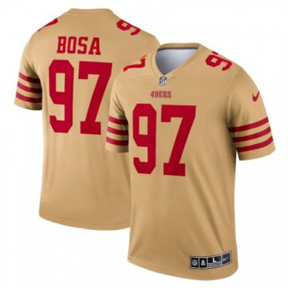 San Francisco San Francisco 49ers #97 Nick Bosa Nike Men's Gold Inverted Legend Jersey