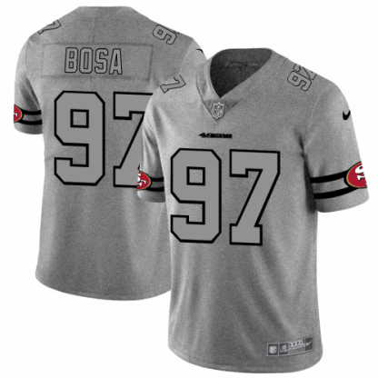 San Francisco San Francisco 49ers #97 Nick Bosa Men's Nike Gray Gridiron II Vapor Untouchable Limited NFL Jersey