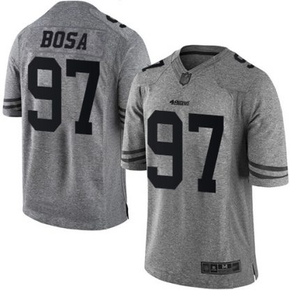 Nike San Francisco 49ers #97 Nick Bosa Gray Men's Stitched NFL Limited Gridiron Gray Jersey