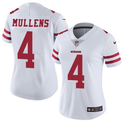 Nike San Francisco 49ers #4 Nick Mullens White Women's Stitched NFL Vapor Untouchable Limited Jersey