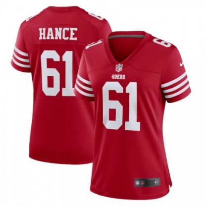 San Francisco San Francisco 49ers #61 Blake Hance Scarlet Women's 2022-23 Nike NFL Game Jersey
