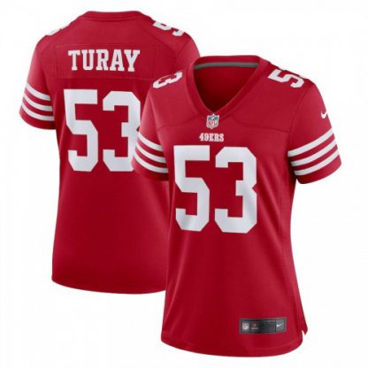 San Francisco San Francisco 49ers #53 Kemoko Turay Scarlet Women's 2022-23 Nike NFL Game Jersey