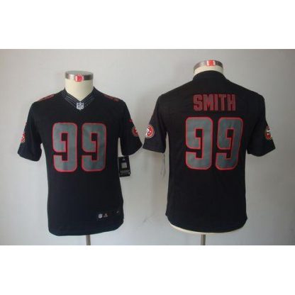 Nike San Francisco 49ers #99 Aldon Smith Black Impact Youth Stitched NFL Limited Jersey