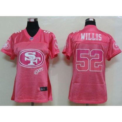 Nike San Francisco 49ers #52 Patrick Willis Pink Women's Fem Fan NFL Game Jersey