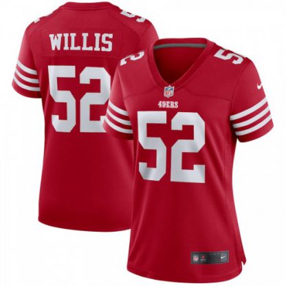 San Francisco San Francisco 49ers #52 Patrick Willis Scarlet Women's 2022-23 Nike NFL Game Jersey