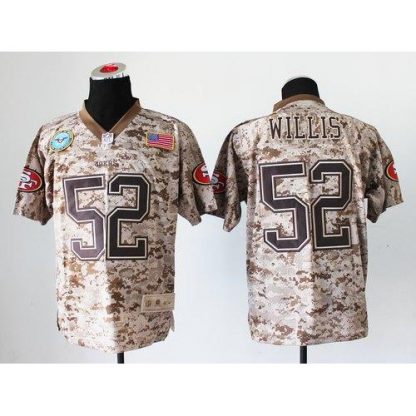 Nike San Francisco 49ers #52 Patrick Willis Camo Men's Stitched NFL New Elite USMC Jersey