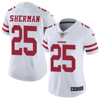 Nike San Francisco 49ers #25 Richard Sherman White Women's Stitched NFL Vapor Untouchable Limited Jersey