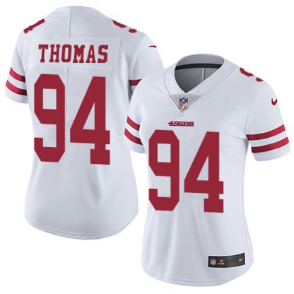 Nike San Francisco 49ers #94 Solomon Thomas White Women's Stitched NFL Vapor Untouchable Limited Jersey