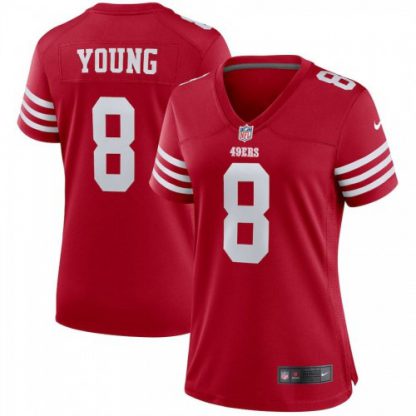San Francisco San Francisco 49ers #8 Steve Young Scarlet Women's 2022-23 Nike NFL Game Jersey