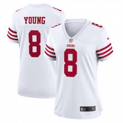 San Francisco San Francisco 49ers #8 Steve Young White Women's 2022-23 Nike NFL Game Jersey