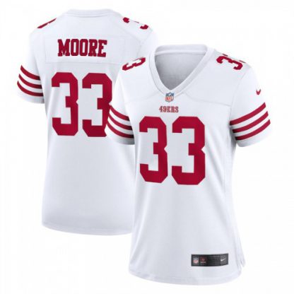 San Francisco San Francisco 49ers #33 Tarvarius Moore Scarlet Women's 2022-23 Nike NFL Game Jersey