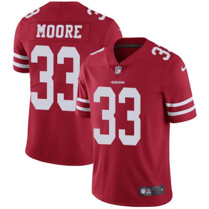 Nike San Francisco 49ers #33 Tarvarius Moore Red Team Color Youth Stitched NFL Vapor Untouchable Limited Jersey