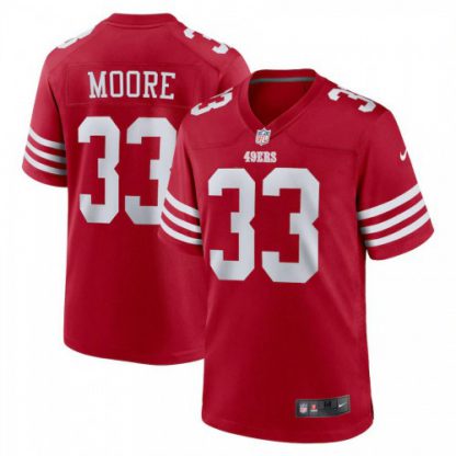 San Francisco San Francisco 49ers #33 Tarvarius Moore Nike Men's 2022 Player Game Jersey - Scarlet