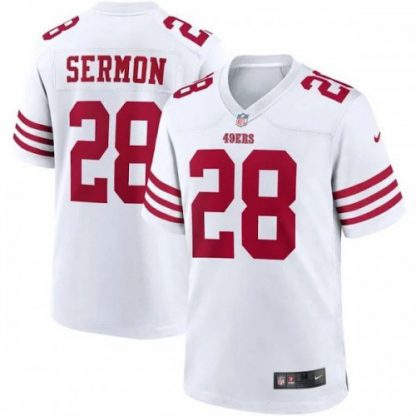 San Francisco San Francisco 49ers #28 Tevin Coleman Nike Men's 2022 Player Game Jersey - White