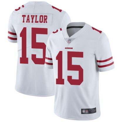 Nike San Francisco 49ers #15 Trent Taylor White Men's Stitched NFL Vapor Untouchable Limited Jersey