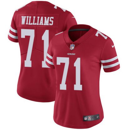 San Francisco San Francisco 49ers #71 Trent Williams Red Team Color Women's Stitched NFL Vapor Untouchable Limited Jersey