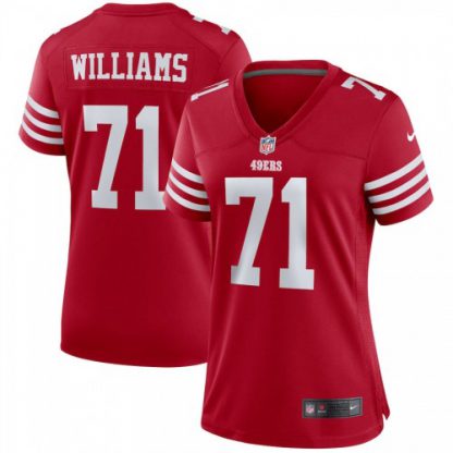 San Francisco San Francisco 49ers #71 Trent Williams Scarlet Women's 2022-23 Nike NFL Game Jersey