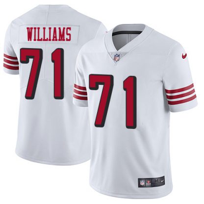 San Francisco San Francisco 49ers #71 Trent Williams White Youth Stitched NFL Limited Rush Jersey