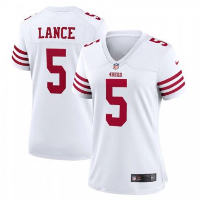 San Francisco San Francisco 49ers #5 Trey Lance Scarlet Women's 2022-23 Nike NFL Game Jersey