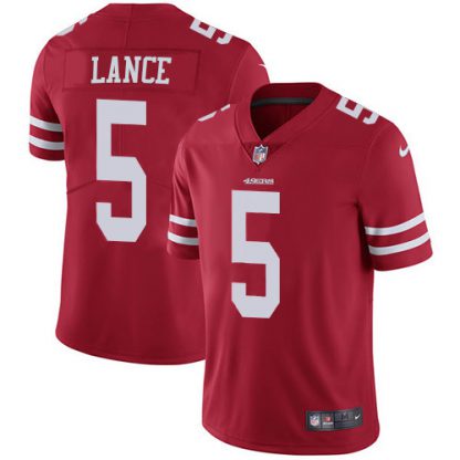 San Francisco San Francisco 49ers #5 Trey Lance Red Team Color Youth Stitched NFL Vapor Untouchable Limited Jersey