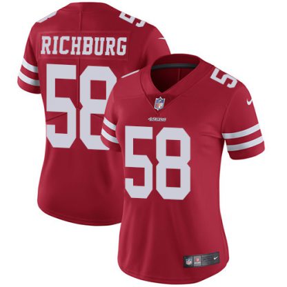 Nike San Francisco 49ers #58 Weston Richburg Red Team Color Women's Stitched NFL Vapor Untouchable Limited Jersey
