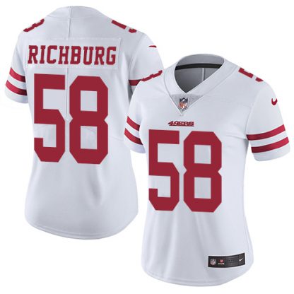 Nike San Francisco 49ers #58 Weston Richburg White Women's Stitched NFL Vapor Untouchable Limited Jersey