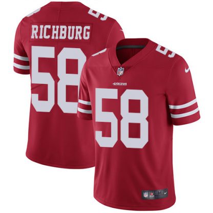 Nike San Francisco 49ers #58 Weston Richburg Red Team Color Men's Stitched NFL Vapor Untouchable Limited Jersey