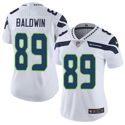 Nike Seattle Seahawks #89 Doug Baldwin White Women's Stitched NFL Vapor Untouchable Limited Jersey