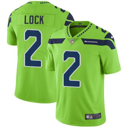 Nike Seattle Seahawks #2 Drew Lock Green Men's Stitched NFL Limited Rush Jersey