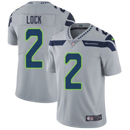 Nike Seattle Seahawks #2 Drew Lock Grey Alternate Men's Stitched NFL Vapor Untouchable Limited Jersey